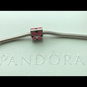 PANDORA charm PINK FLOWERS CHARM